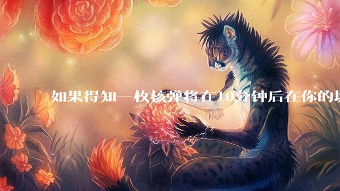 如果得知一枚核弹将在10分钟后在你的城市爆炸，除了等死还能干嘛？