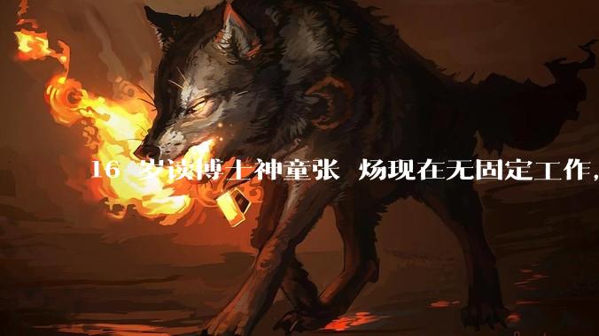 16 岁读博士神童张炘炀现在无固定工作，卡里就剩几千块，父母每两三个月打来 1 万，如何评价其现状？